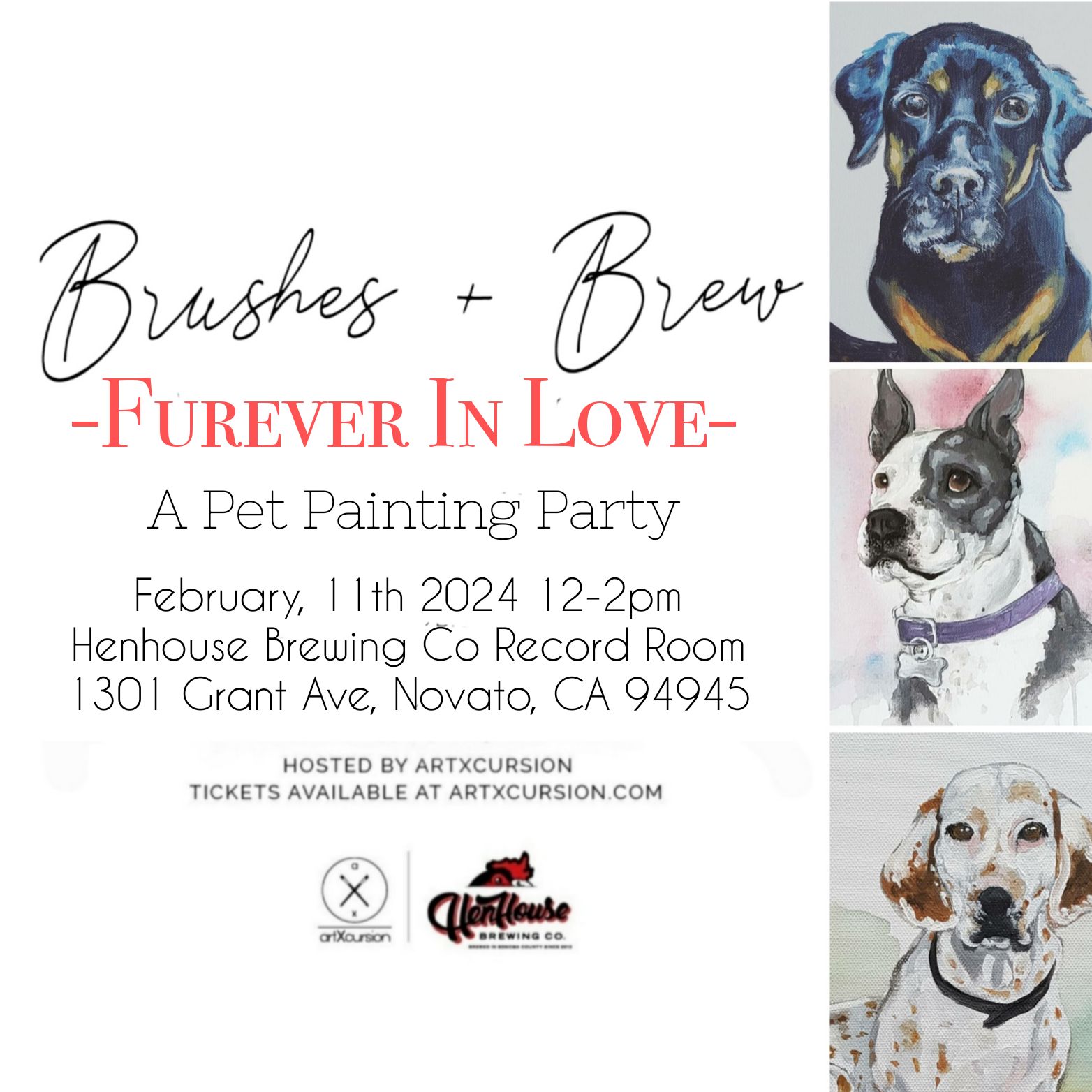 Furever In Love: A Pet Portrait Paint Night!