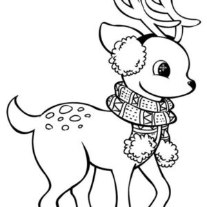 Reindeer with scarf